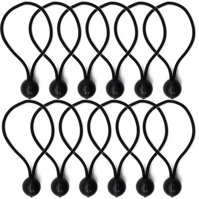 10/20pcs Nylon Heavy-Duty Elastic Rope with Ball, Tent Guyline, Camping and Cargo Handling, Outdoor Support Equipment, Black