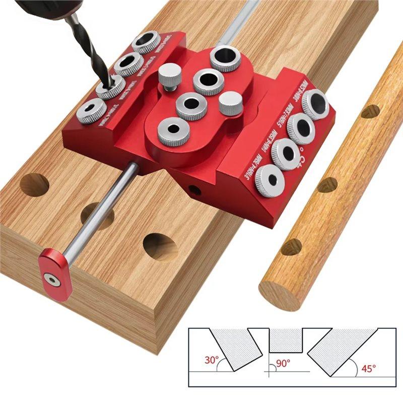 Angled Drill Guide 30/45/90 Degree 4 Sizes Drill Hole Guide Jig For Stairs Handrail/Cables Railing