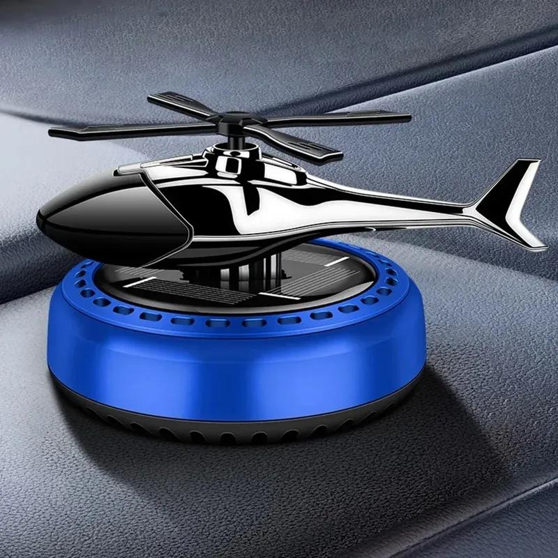 New Car Air Freshener Solar Helicopter Interior Decoration Propeller Rotating Long Lasting Fragrance Perfume Diffuser Car Decor