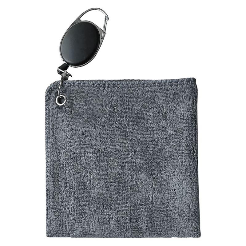Quick Drying Golf Towel Cloth Cleaning Cloths Retractable Hook Included