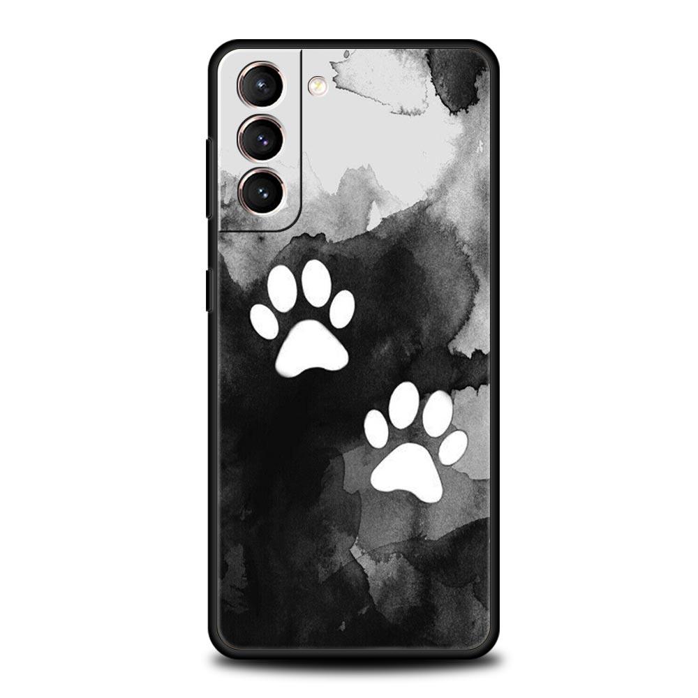 Dog Paw Phone Case For Samsung Galaxy S25 S24 S23 S22 S20 Ultra S21 FE 5G S10 Plus S10E Soft TPU Cover