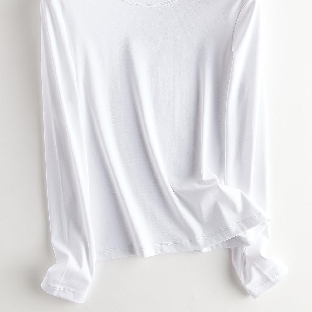 

2025 Early Autumn Women s Slim Fit Stand Collar Long Sleeve T-shirt - Fashionable Inner Layer Top Double Extra Large