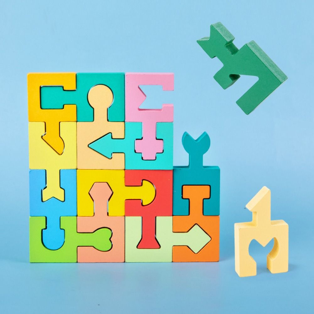 Logical Thinking Geometric Shape Matching Puzzle Space Training Assembled Building Blocks  Gifts
