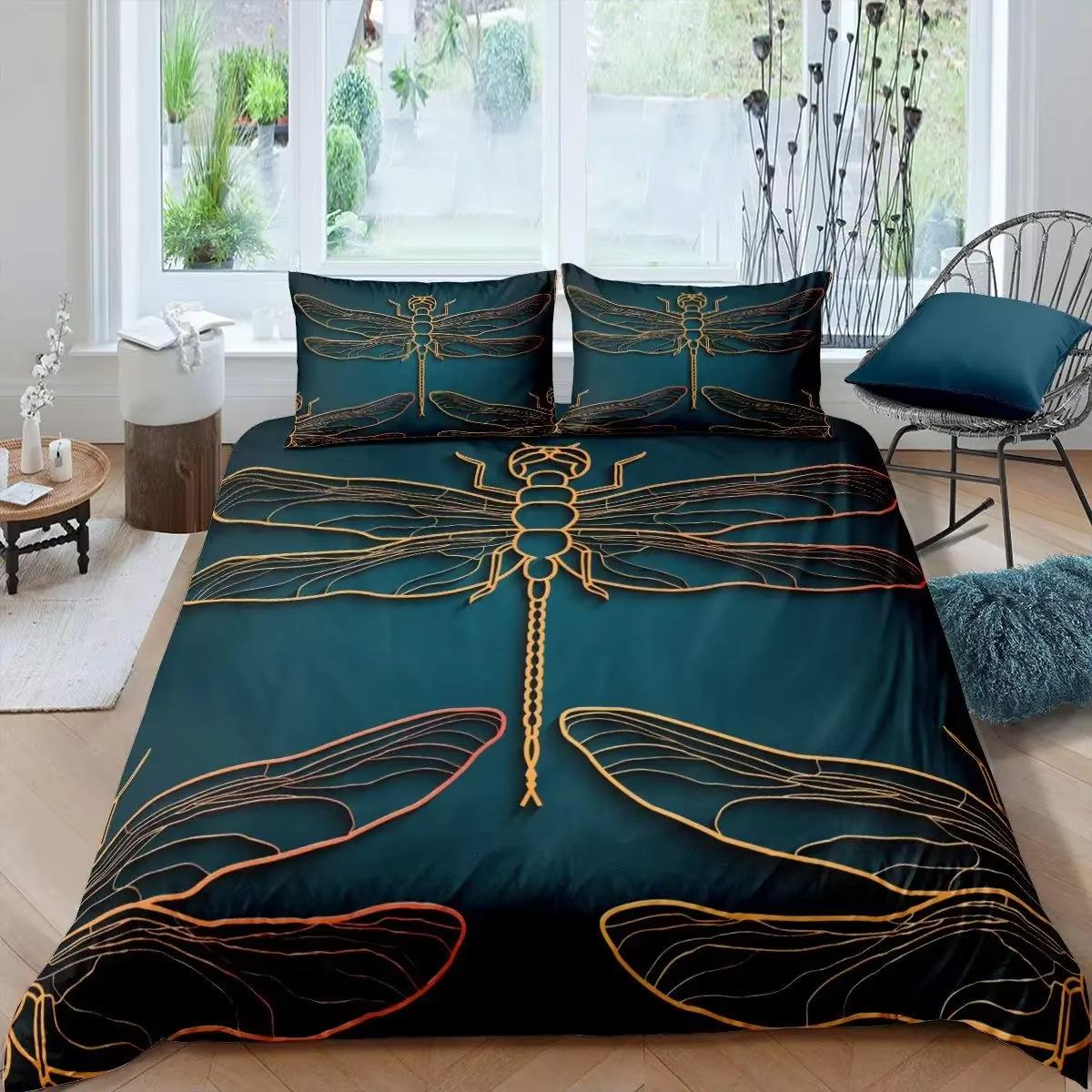 Dreamy Butterfly Down Comforter Set - Bedding Set - 3 Piece Comforter Cover Set 135*200cm