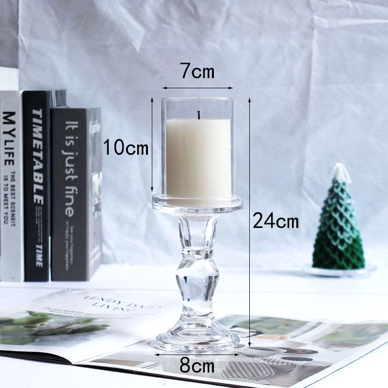 Nordic Retro Glass Candlestick - Romantic Candlelight for Weddings, Restaurants, and Parties