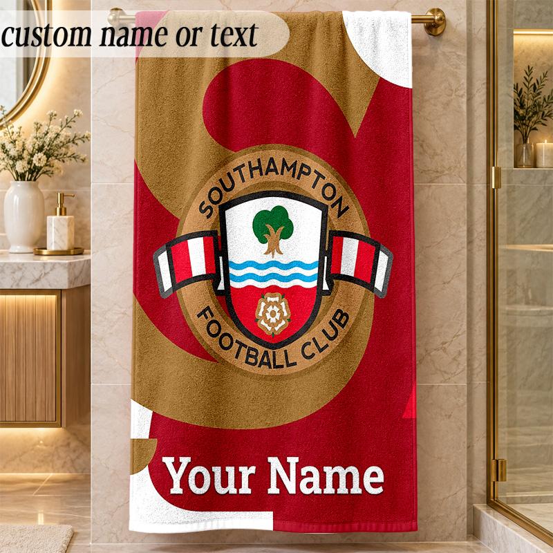 Beach TowelSouthampton FC Custom Name Text Personalized Soft Towel for Beach Pool Indoor Home Decor Gift