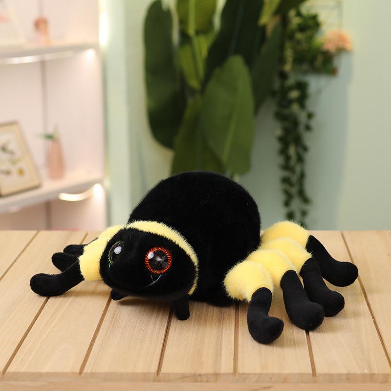 

Cute simulation spider doll plush toy black spider doll children soothing rag doll halloween gift 20cm（0.07kg） жёлтый