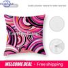 Federa Cuscino Moda E-Ee-Emilio Logo P-Pucci Tessuto Peluche Morbido Stampa Double Face Copricuscino Divano Copricuscini