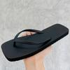 Flip-flops women's summer new non-slip outdoor wear solid color pinched feet seaside beach couple men's cool slippers