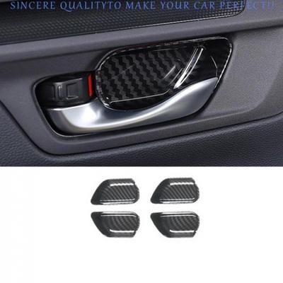 For 2023 2025 Honda CRV CR-V Carbon Fiber Inner Car Door Handle Bowl Cover Trim