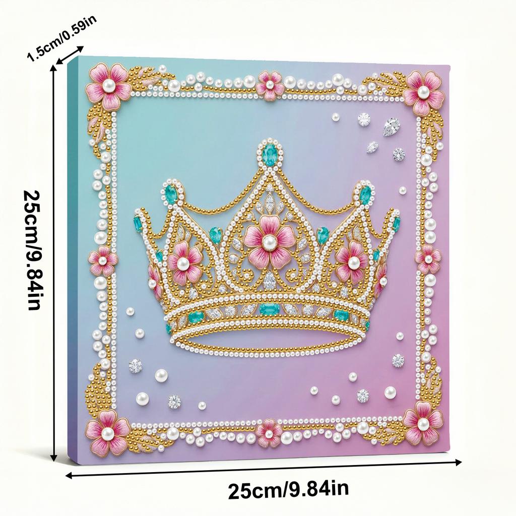 DIY Pearl Diamond Dots Paintings Picture Arts Craft With Frame Art Diamond Painting for Adults/Beginners Gift Home Decor 25x25cm