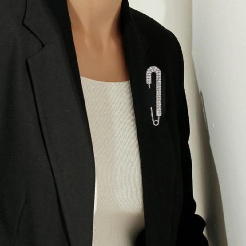 Spilla da donna Spilla Clip per maglione scialle Strass Spilla di sicurezza Clip per abito camicia