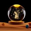 Crystal Ball Night Light: Starry Sky Carved Desktop Ornament Gift