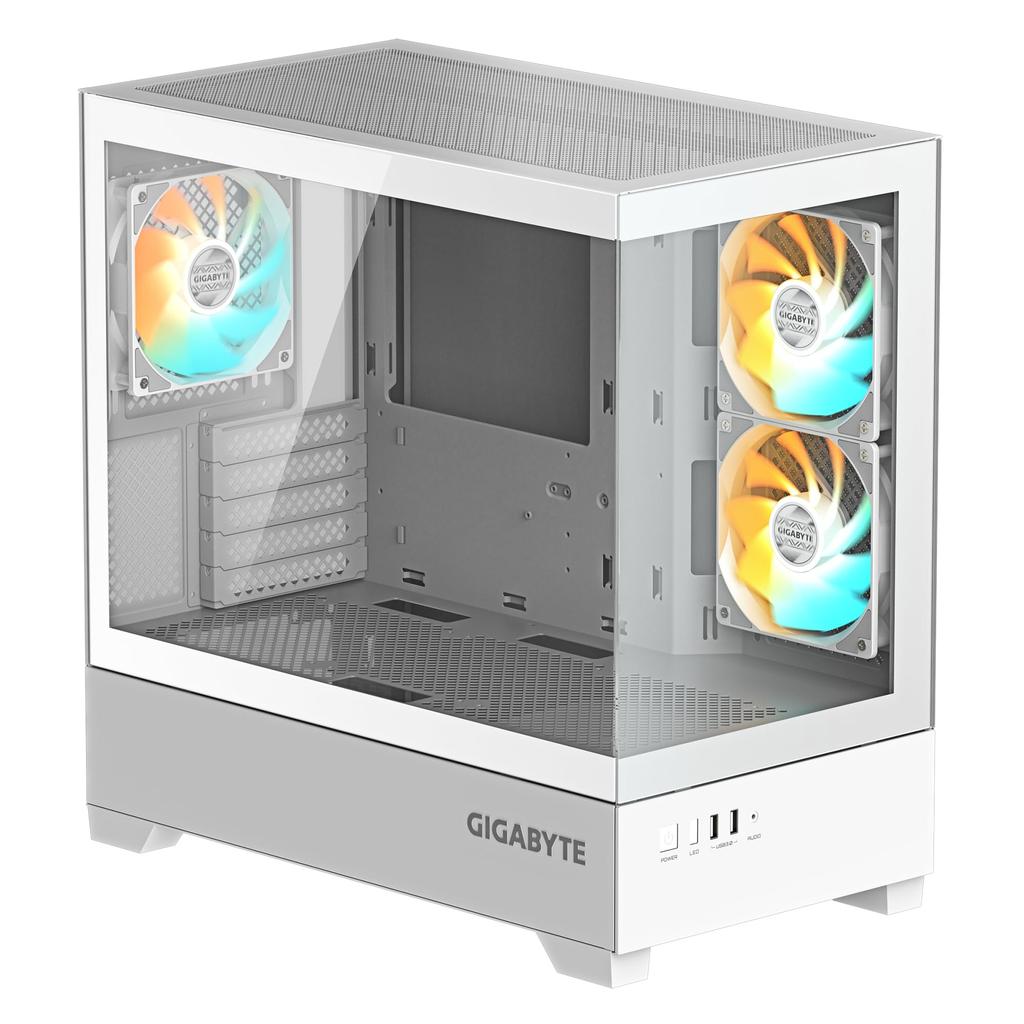 Gigabyte C201 PANORAMIC ICE Midi-Tower PC-Gehäuse Weiß C201PI CS9312 Micro-ATX