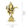 Tanzender Ganesha Dekor Idol aus Messing für Heimtempel, Ganesha Statue für Zuhause, Lord Ganesha Statue, Größe - 4,5 Zoll, Standard, 1er-Pack