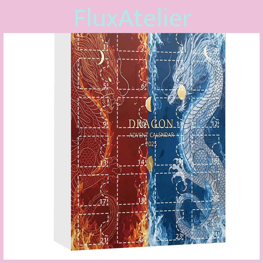 Water Fire Dragon Holiday Advent Calendar With Acrylic Components For Christmas Party And Gift Exchange