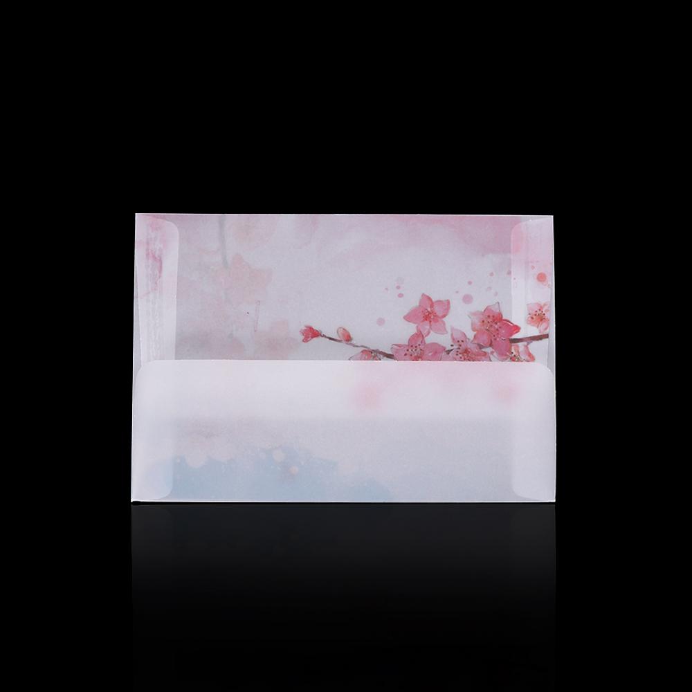 Bag Card Cover Letter Organizer Sulfuric Acid Paper Artificial Parchment Peach Blossom Envelope