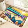 Pokemon Gengar Purple Flame Print Non-Slip Doormat, Absorbent Floor Mat for Home Decor