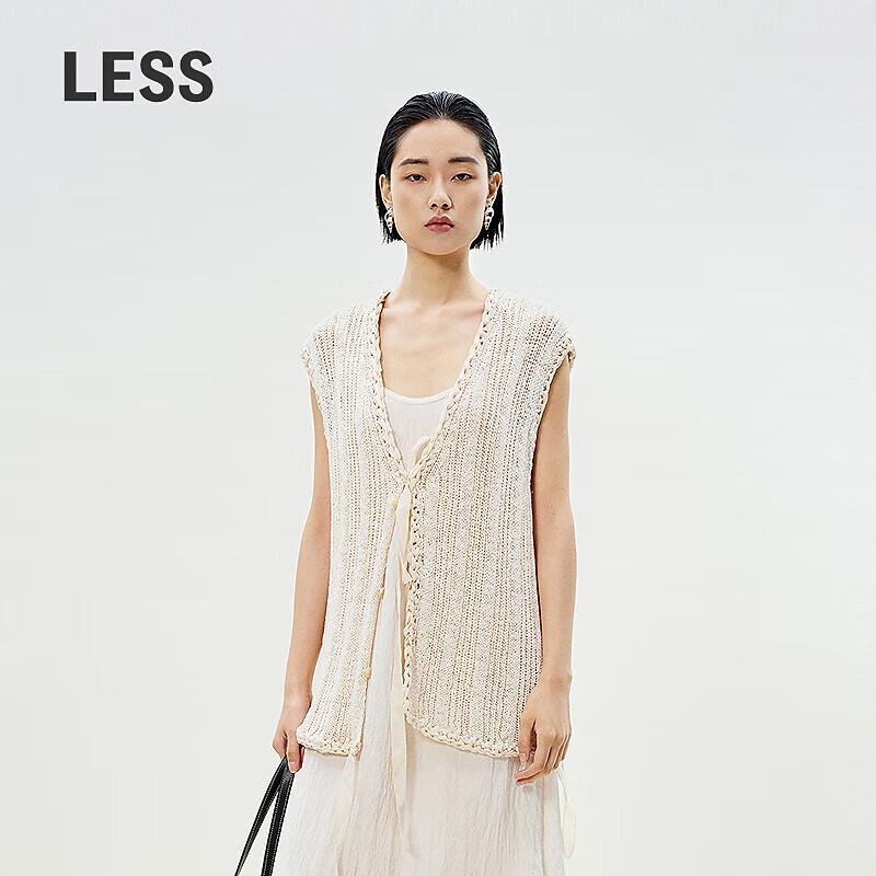 

LESS 2025 Summer Sleeveless V-Neck Knit Vest L