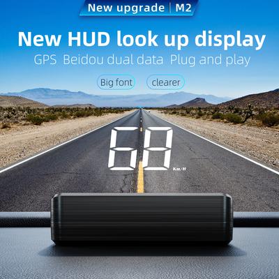 M2 Car Head Up Display GPS KMH Universal Speedometer LCD Projector On the Glass with White LED Windshield Projector For All Cars