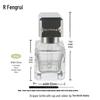 30ml Four Seasons Aurora Essence Oil Bottle with Rubber Dropper and Square Glass Design