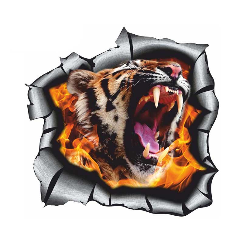 Fierce Tiger Car Sticker Vinyl Decal Waterproof Rear Window Motorcycle Camper Bumper Truck Laptop Decoration X15