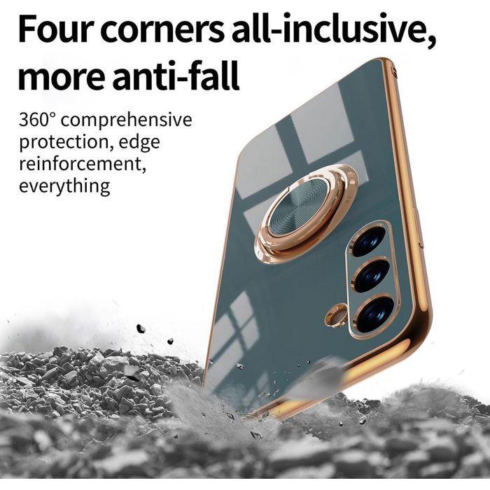 Skyddsskal - BOOLING - för Samsung Galaxy A56 5G - Silikon TPU - Stöttåligt - 360° roterande ring