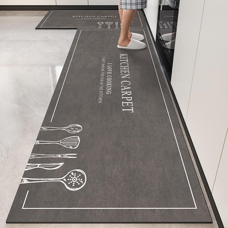 Silica Diatomite Kitchen Mat Non-Slip Water Resistant Oil Proof Floor Rug Bathroom Easy Clean