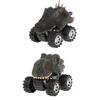 2Pc Kid Children Pull Dinosaur Figure Toy Tyrannosaurus & Backthorn