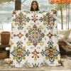 1pc 2D Flat Printing Spring And Summer New Arrival Ethnic Style Geometric Pattern Digital Print Blanket, Throw, Soft And Comfortable 100% Polyester Fi