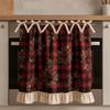 Xmas Tree Snowflake Printed Kitchen Stove Short Curtain Farmhouse Oven Skirt Privacy Screen
