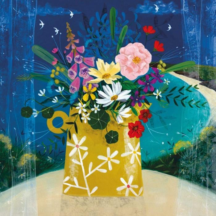 Julia Crossland Summer Posy Framed Canvas Print