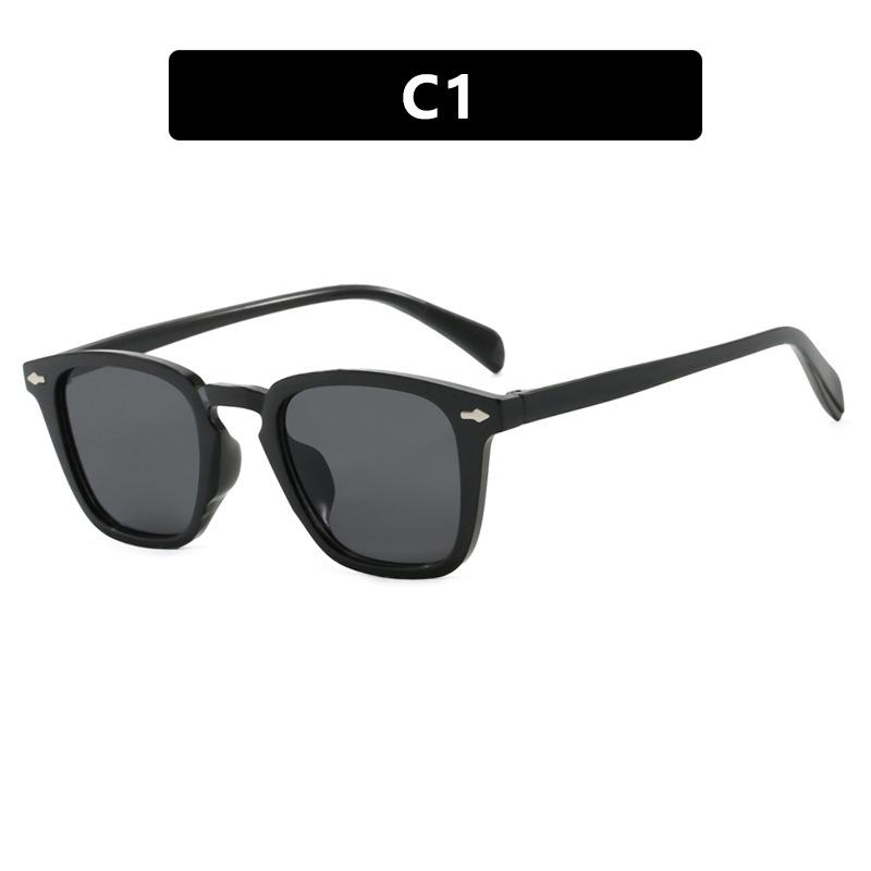 Rice nail simple sunglasses square new sunglasses fashionable versatile anti-ultraviolet sunshade sunglasses women As pictured: