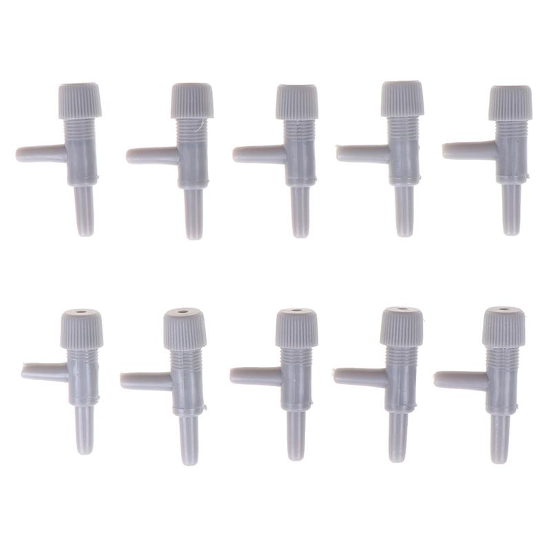 

10 шт., аквариумная воздухопроводная трубка, клапан регулировки объемного расхода, кислородный воздушный насос, бак серый