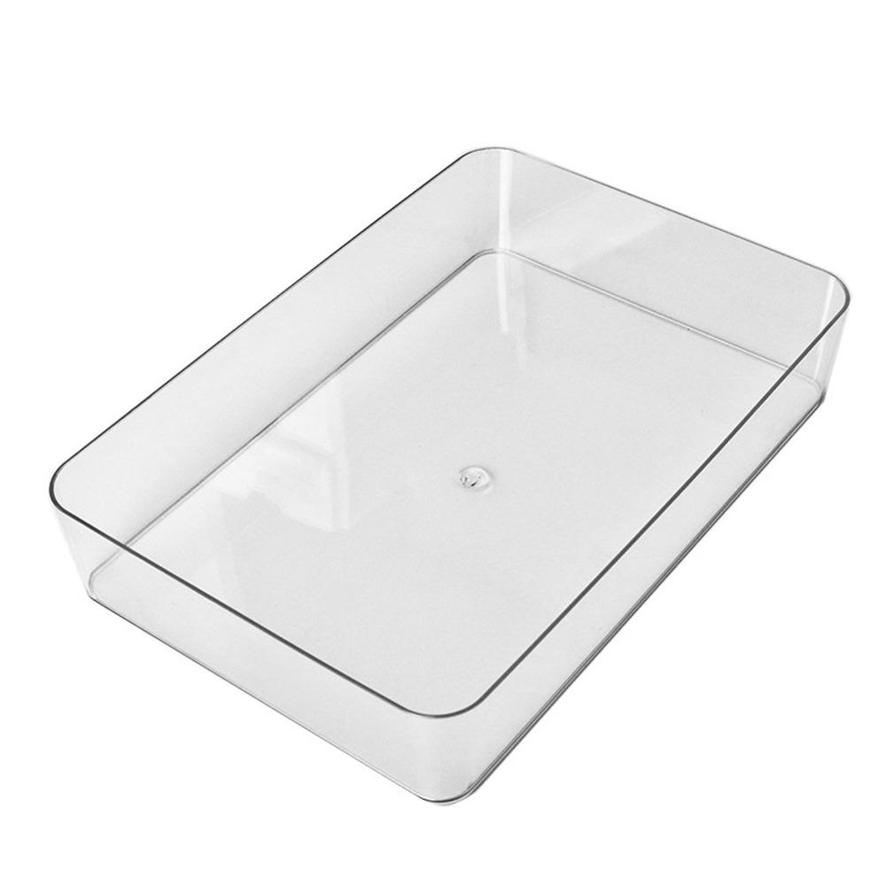 Clear Storage Bin Divider Plastic Drawer Organizer Tray Drawer Tray  Stationery Organization
