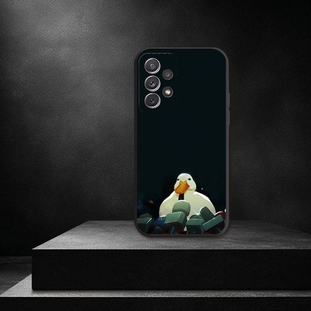Funny D-Duck Cartoon Phone Case For Samsung S 9,10,21,30,22,23,24,25,26,Ultra,Plus,Lite,FE,4,5G Black Soft Case