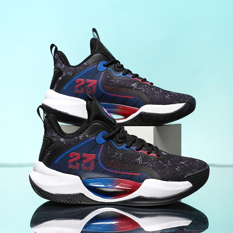 Mandarin Duck Color Scheme Youth Low-top Actual Basketball Shoes Men and Women Versatile Shock Absorption Non-slip Couple Casual Sports Shoes Tide