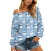 Women's Christmas Long Sleeve Top, Casual Loose Fit Comfortable Holiday Shirt