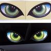 2 Stück Autoaufkleber 3D Stereo Reflektierende Katzenaugen Autoaufkleber Kreative Rückspiegelaufkleber Abziehbilder Universelle Augenaufkleber