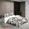 Cute Cat Face Bedding Sets Comforter Not Included Cartoon Animal 3D Printed 3pcs 100% Polyester Duvet Cover With 2 Pillowcases