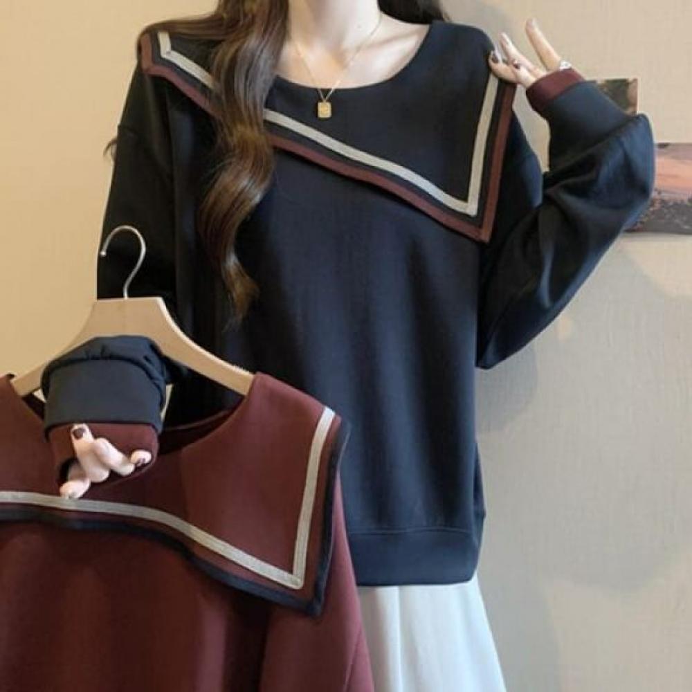 Navava Casual Daily Collar Long Sleeve Sweatshirt Nt2050