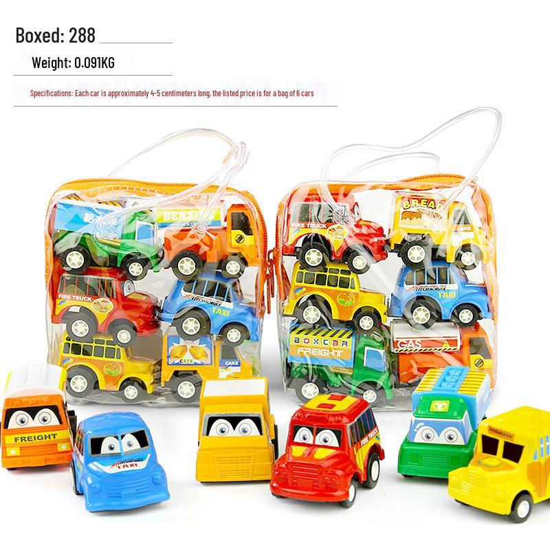 Pull-Back Toy Car Set: Educational Truck Model for Kids