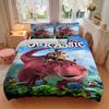 Back Jurassic Print 3Pcs Bedding Set,Duvet Cover with 2 Bedro,Pillowcase Home Birthday Gift