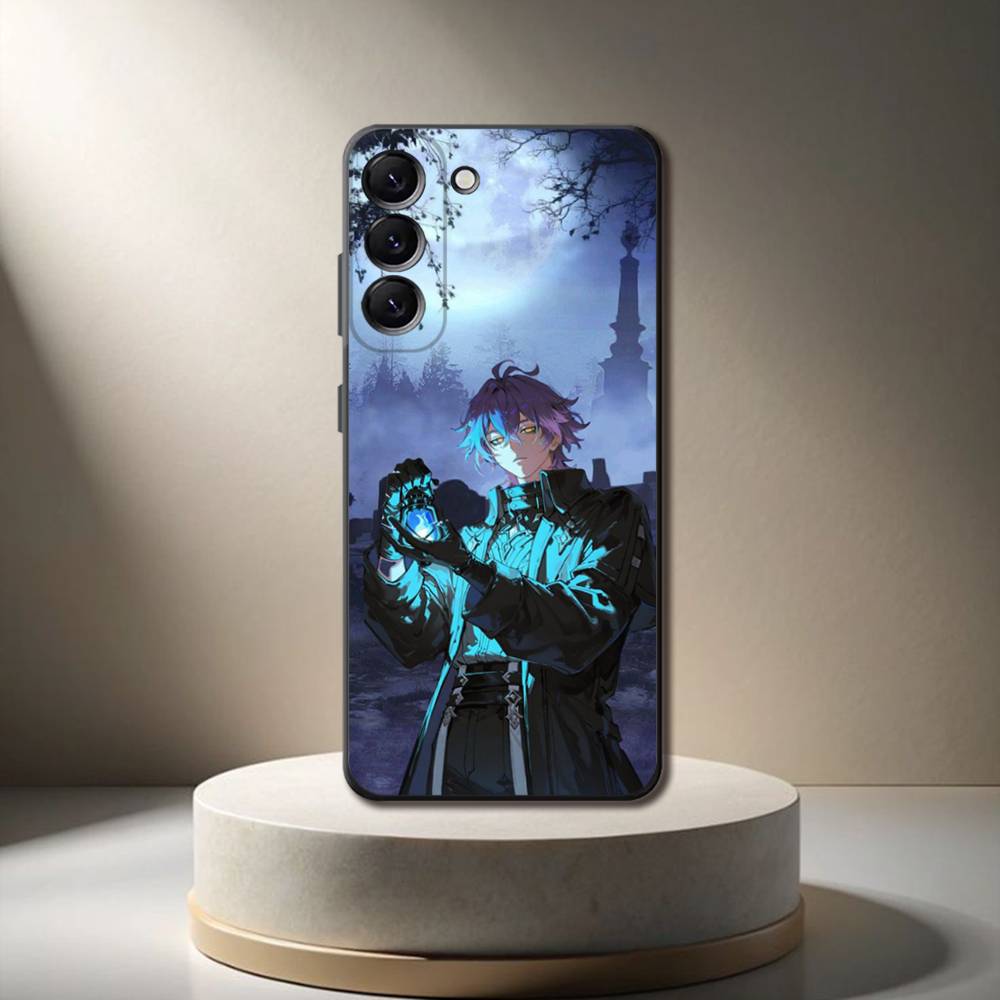Genshin Impact F-Flins Phone Case For Samsung Galaxy A 73,72,51,53,52,71,22,5G,Note,J7,8,9 Soft Black Cover