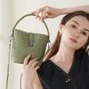 First Layer Sheepskin Woven Bucket Bag Women's New Portable Messenger Bag High-end Commuter Shoulder Women's Bag