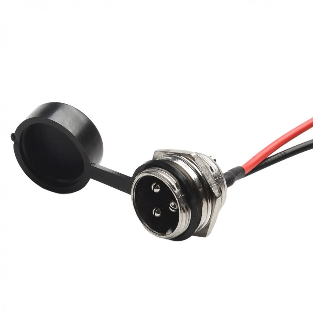 3 PIN Connector Battery Charger Port Waterproof Socket