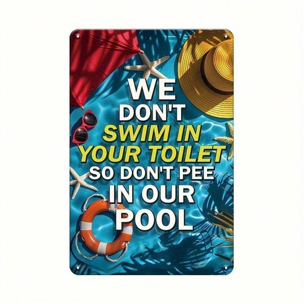 Vintage Humorous Aluminum Metal Tin Sign 8x8 Inch Wall Art Home Bar Bathroom Decor