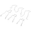 Lamp Retaining Spring Clamps, 9 Pack Stainless Steel Hdlight Retaining Clamps for H1, H3, H4, H7, with Rust Resistant Car Hdlight Clamps for Secure Ho
