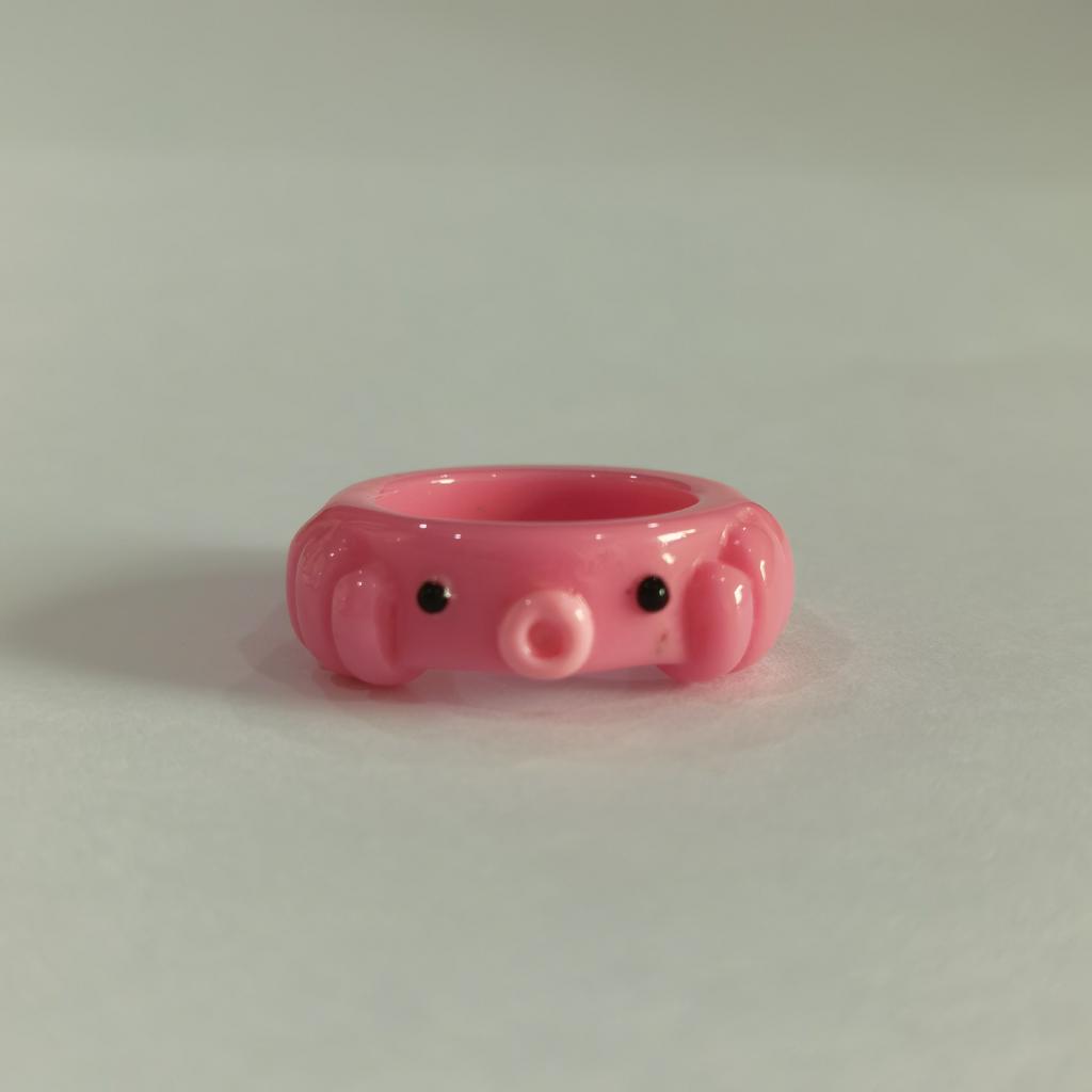 Anel feminino de resina doce e legal com tendência de animal sapo, joia simples tridimensional colorida, joia