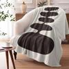 Black Abstract Plant Throw Soft Flannel AC Blanket Lightweight Summer Nap Throw Cozy  Blanket for Sofa Bed Travel Home